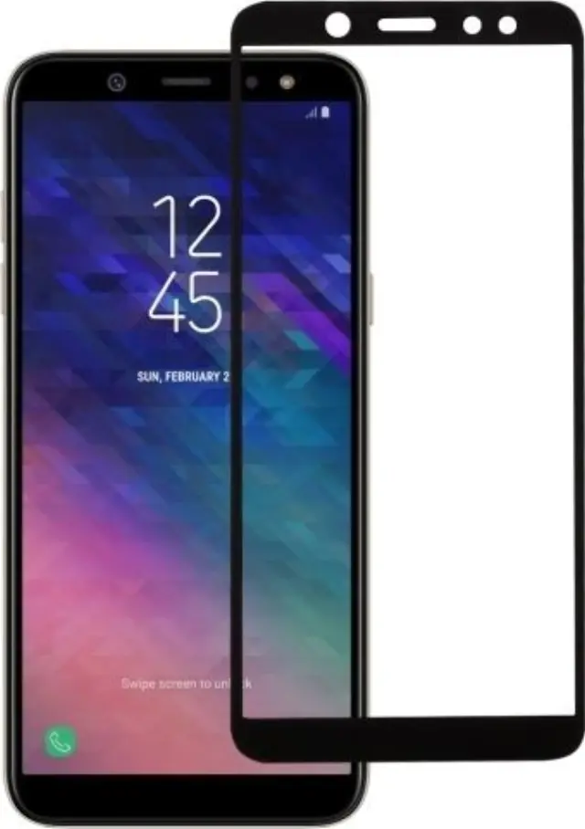 Full Face Tempered Glass Αντιχαρακτικό Γυαλί Για Samsung Galaxy A6 2018 - Μαύρο OEM