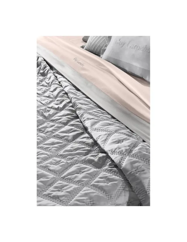Σετ Κουβερλί King Size 3 Τεμαχίων Guy Laroche Fiera Silver 240x250 2