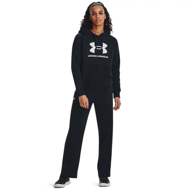 Under Armour Women's Rival Fleece Big Logo Hoodie Μαύρο 1379501-001 (Under Armour) 3