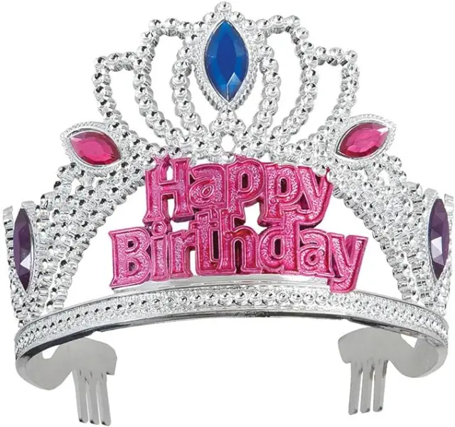 Τιάρα Happy Birthday Girl Ασημί One Size