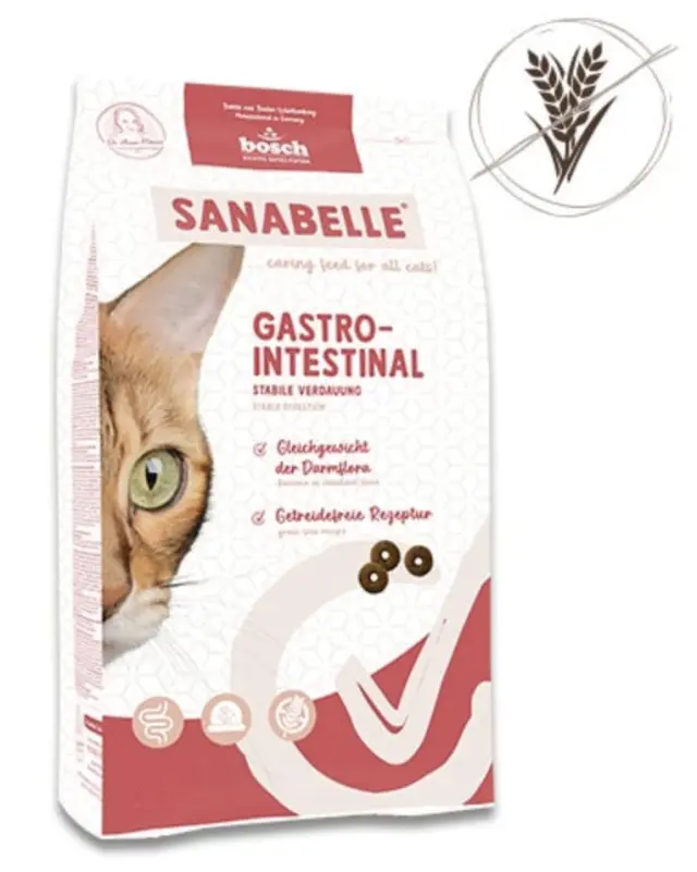 Sanabelle Low Grain Cat Adult Gastrointestinal με Φρέσκα Πουλερικά 8Kg Μονόχρωμο