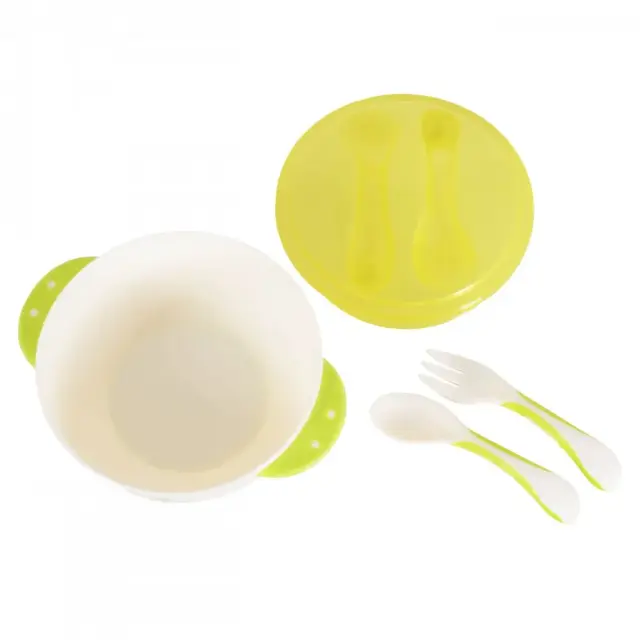 Cangaroo Feeding Bowl Βρεφικό Σετ Μπολ Φαγητού Με Κουτάλι Και Πιρούνι 2