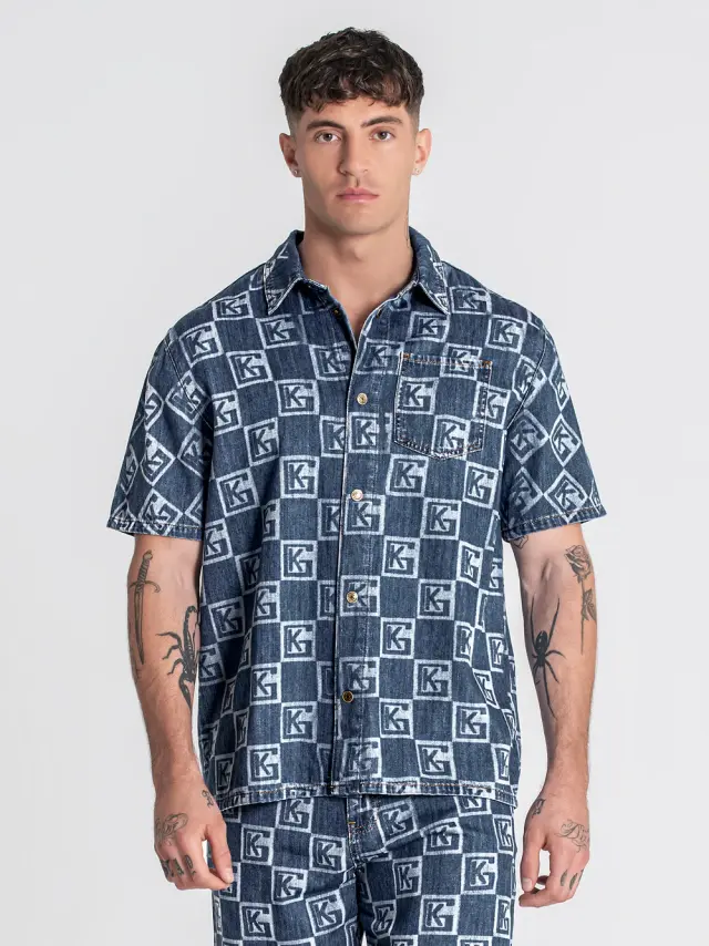 Gianni Kavanagh Ανδρικό CLONE Τζιν Overshirt - Light Blue - S