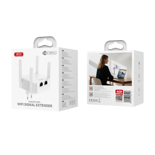 XO TX01 Repeater 1200M (EU) & Router 100M 2 σε 1 16.013.0001 2