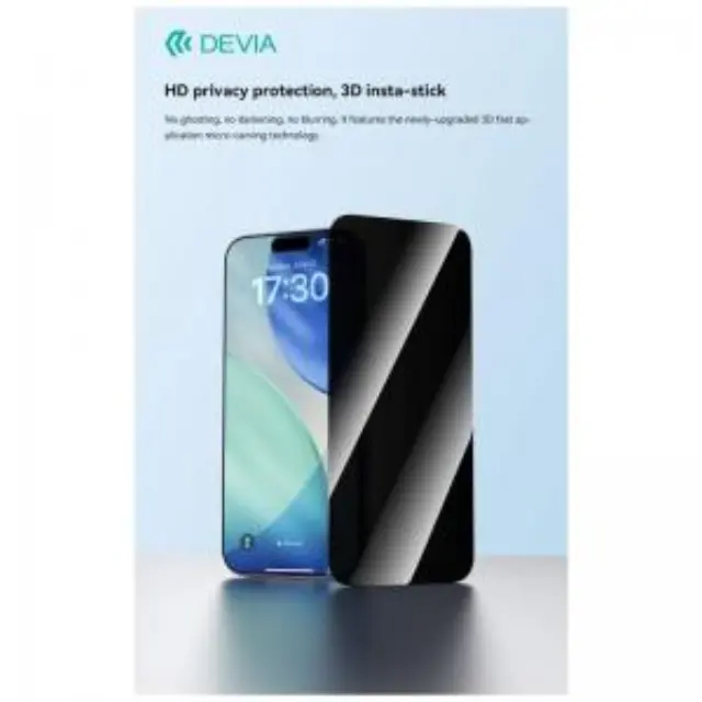 Tempered Glass Full Face Privacy Devia Apple iPhone 17 με Βοηθητικό Εργαλείο Van Μαύρο (1 τεμ.) N69958 2
