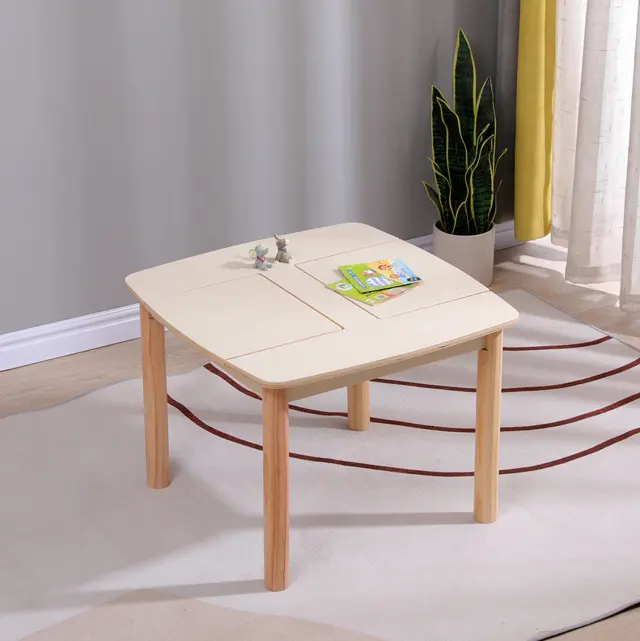 ΤΡΑΠΕΖΑΚΙ ΠΑΙΔΙΚΟ ΜΕ ΑΠΟΘ.ΧΩΡΟΥΣ FB918339.01 MDF & ΣΥΜΗΔΑ ΣΕ ΦΥΣΙΚΟ 65x65x47Υεκ 2