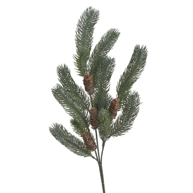 Κλαδί τεχνητό ελάτου με κουκουνάρια, 54cm
