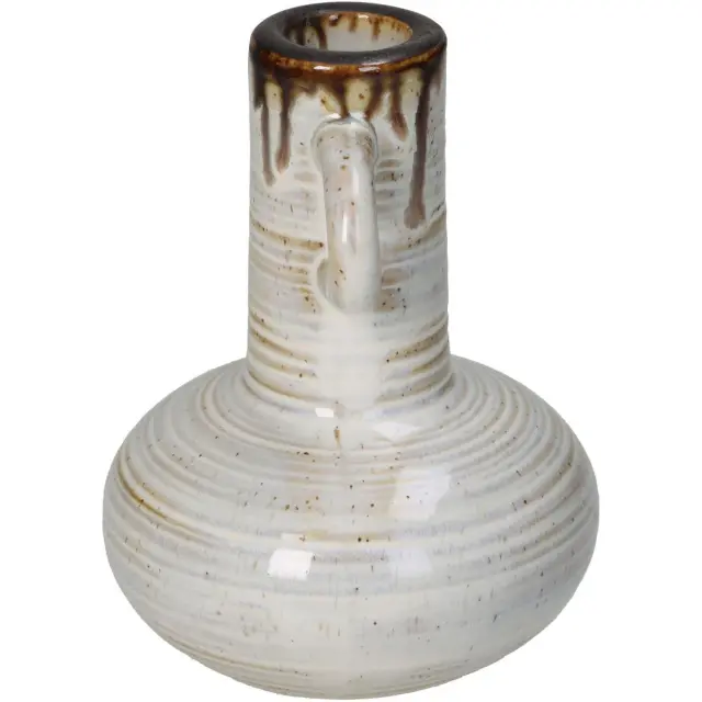 Κηροπήγιο Λευκό Κεραμικό 9.1x9.1x12cm 2