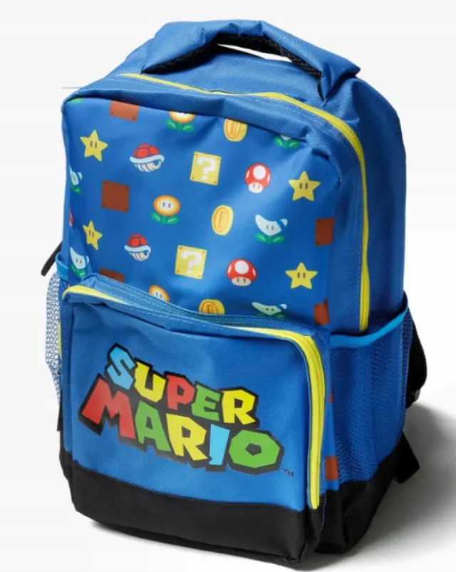 Super Mario Παιδικό Σακίδιο Πλάτης με 2 Θήκες 35×25×12 cm 2