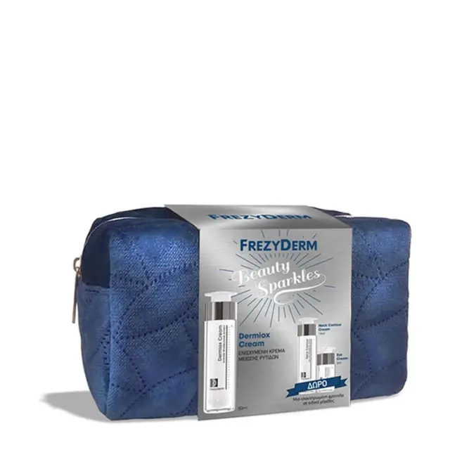 Frezyderm BEAUTY SPARKLES DERMIOX CREAM 50ml, Neck Contour Cream 15ml, Eye Cream 5ml + Cosmetic Bag