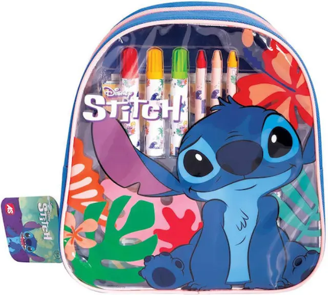 Disney Stitch Σετ Ζωγραφικής σε Backpack Δημιουργικό Παιχνίδι Ζωγραφικής (1023-68104) 2