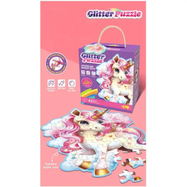 Παιδικό Puzzle Unicorn Μονόκερος με Γκλίτερ 45τμχ