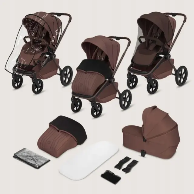 Πολυκαρότσι Lionelo Freya 3 σε 1 έως 22kg με αναδιπλούμενο Πορτ-Μπεμπέ Brown Chocolate 3