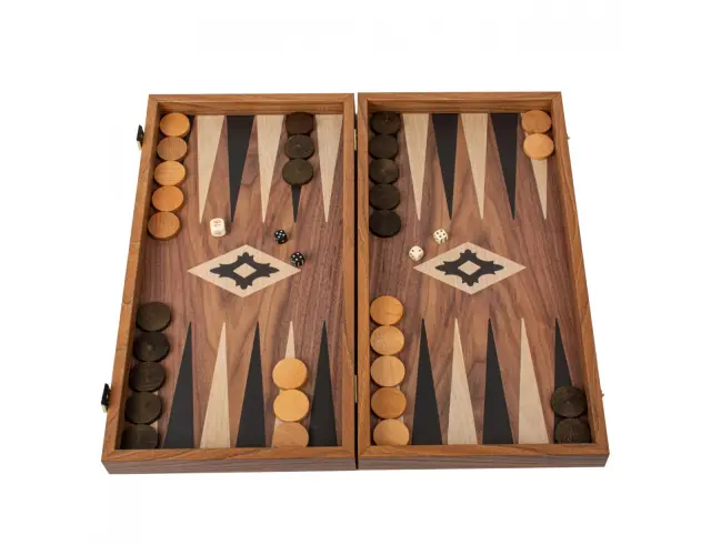 Σετ Χειροποίητο Τάβλι Basic Walnut Replica Wood Manopoulos με διαστάσεις 48x26cmTXL1KK