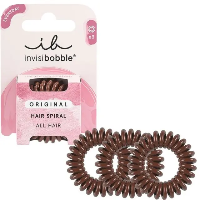 Invisibobble Original Pretzel Brown Original Spiral Λαστιχάκι Καφέ Χωρίς Σημάδια 3τμχ