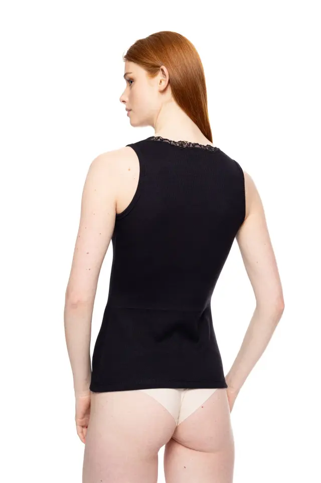 Αμάνικο τοπ με φαρδιά τιράντα SHOLDER NOS L1101 Black Pink Label 2