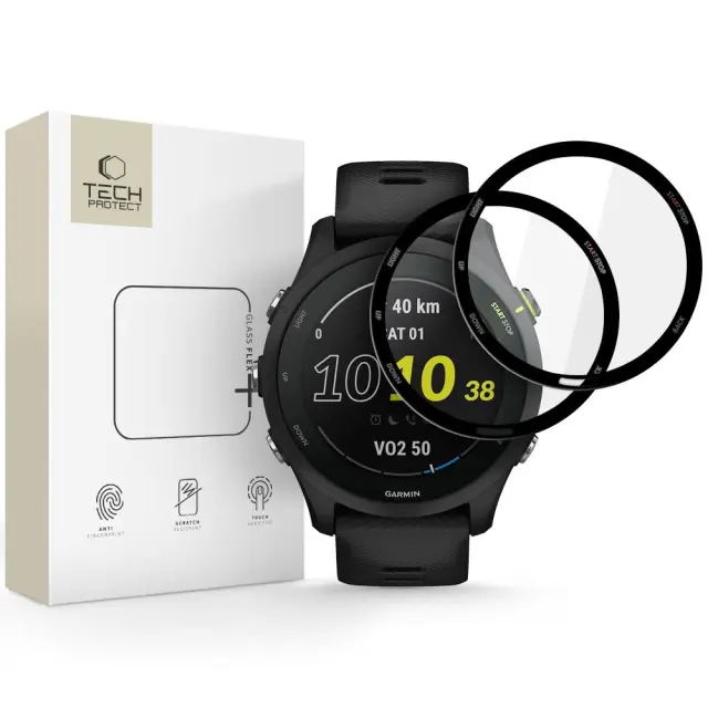 Tech-protect Glass Flex+ 2-pack Garmin Forerunner 255 / 255 Music Black