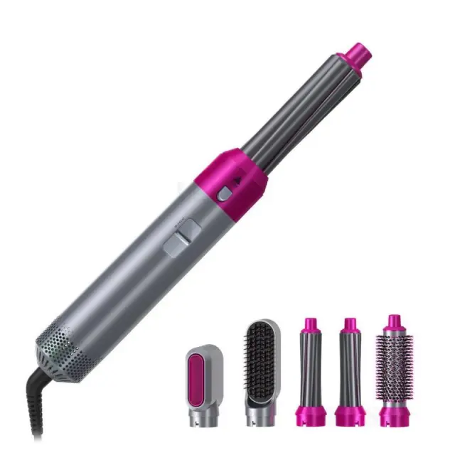 Ηλεκτρική Βούρτσα Hot Air Styler 5 σε 1 με Αέρα για Ίσιωμα και Μπούκλες σε καφέ βαλιτσάκι 3
