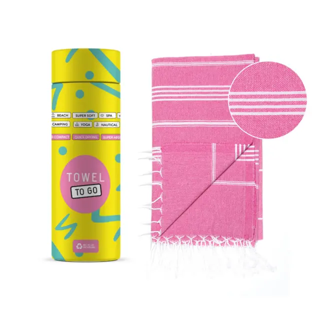 Towel To Go Capri Πετσέτα Θάλασσας - Hammam Fuchsia