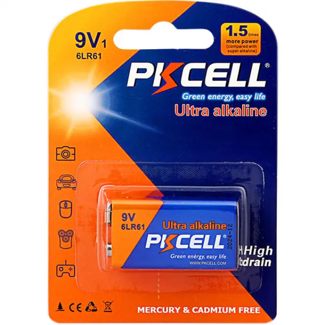 Pkcell Ultra Αλκαλική 6LR61 9V (1τμχ) 01.001.0098