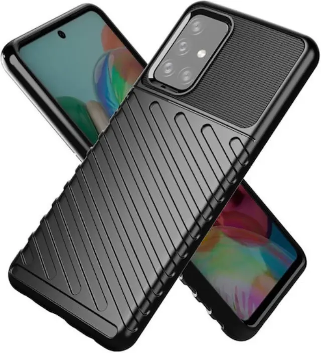 Θήκη Forcell Thunder Σιλικόνης Μαύρο (Galaxy A72) 2