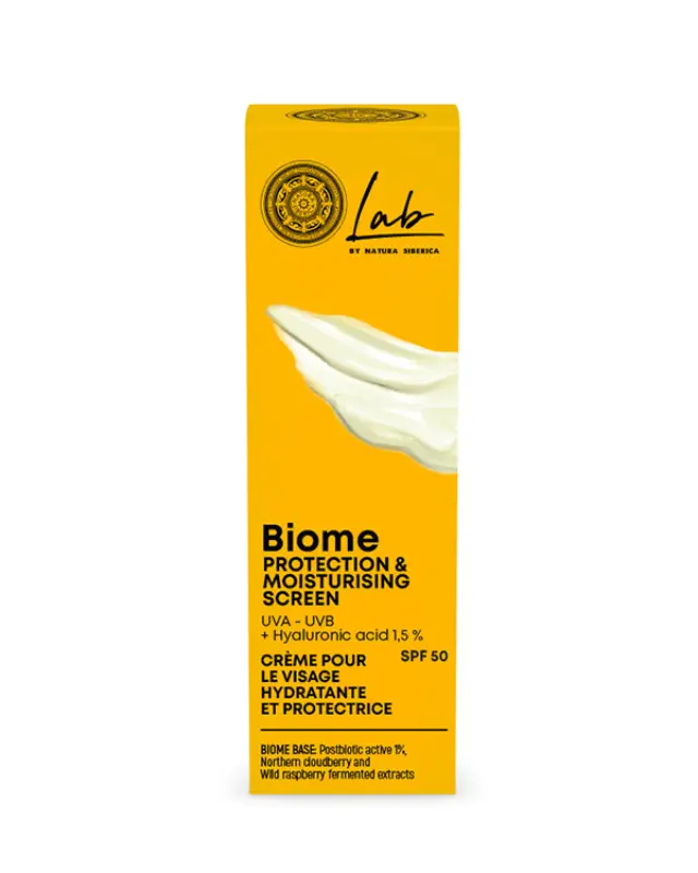 Natura Siberica Lab Biome Ενυδατική & Προστατευτική Αντηλιακή Κρέμα Προσώπου SPF50 30ml 2