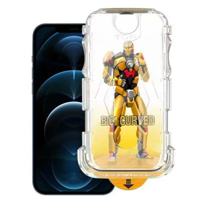 Tempered Glass Easy Installation για iPhone 12 Pro Max Full Cover Black OEM