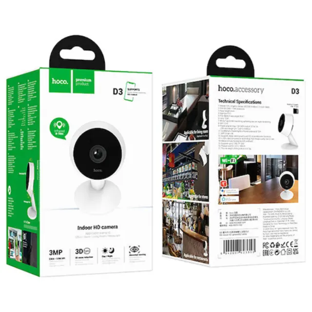 Hoco D3 IP Κάμερα Παρακολούθησης Wi-Fi Full HD+ 3MP με Αμφίδρομη Επικοινωνία 3