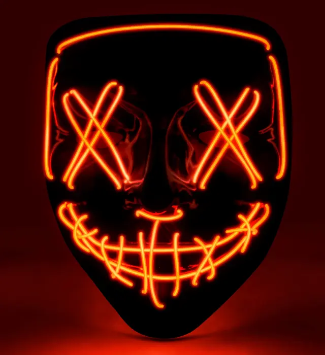 Αποκριάτικο Αξεσουάρ Orange Led Monster Μάσκα (Widmann) (W-30330)