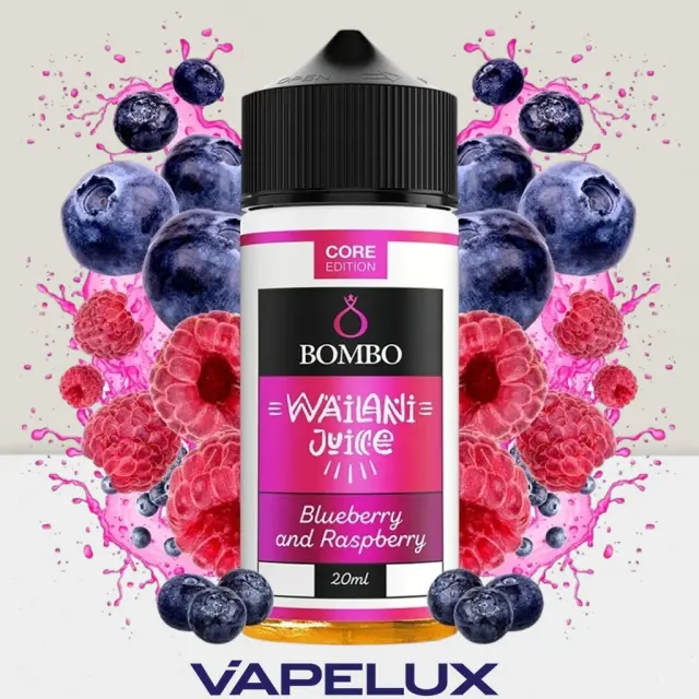 Bombo Wailani Juice Core Edition Flavor Shots Blueberry and Raspberry 20ml to 120ml