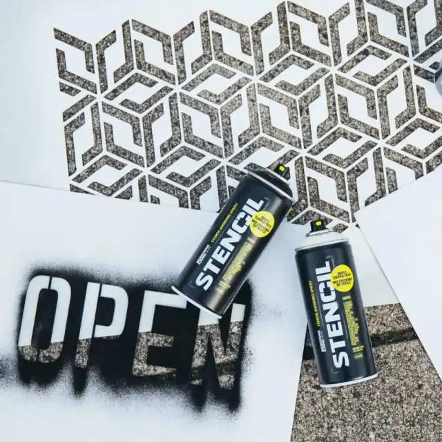 Montana Stencil Spray Paint 400ml Stencil 9100 - White 3