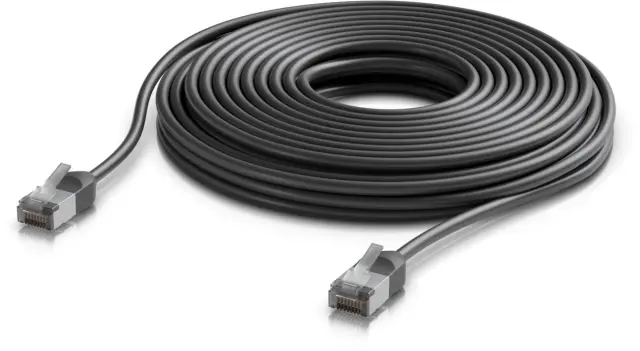 Ubiquiti UniFi outdoor premium Cat6A patch cable, 12m, black