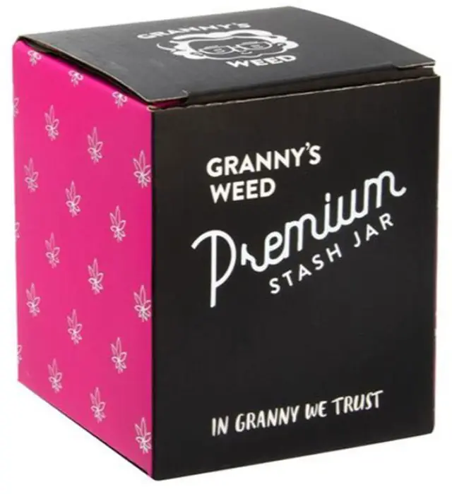Γυάλινο Βάζο Granny's Smellproof Jar 120ml (4oz) με Γυαλί UV - Κλείνει Αεροστεγώς (Ροζ) 3