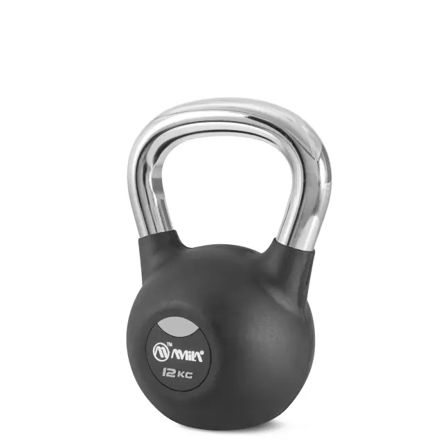 AMILA Kettlebell Rubber Cover Cr Handle 12Kg (44497)