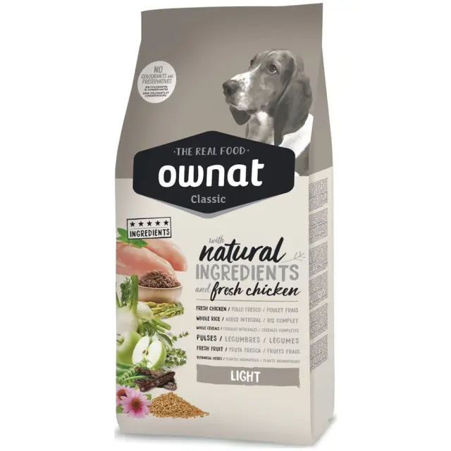 Ownat Classic Light Ξηρά Τροφή για Σκύλους με Κοτόπουλο 4kg