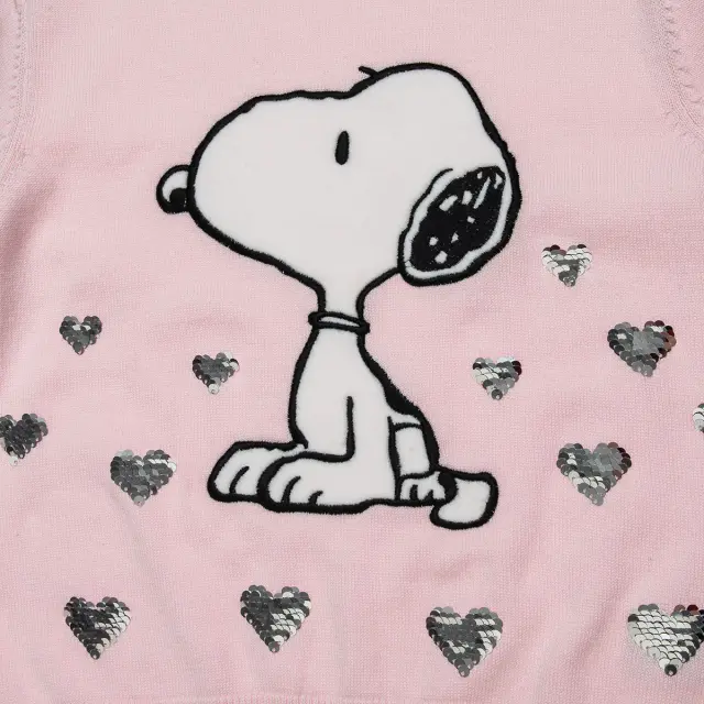 Πουλόβερ Snoopy με κέντημα και διπλές παγιέτες 2