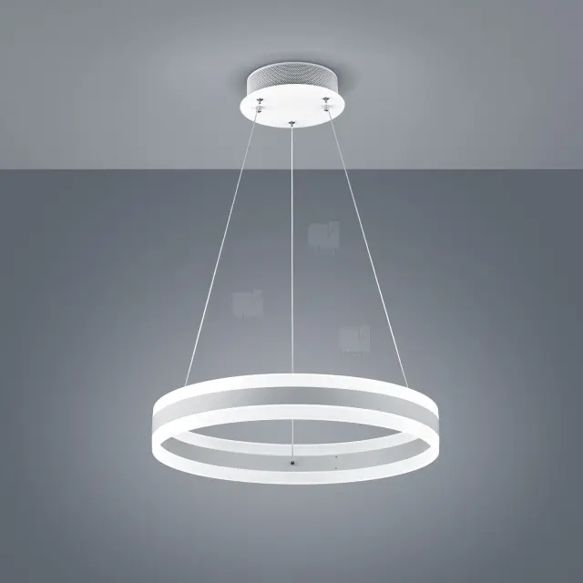 LIV Κρεμαστή Λάμπα Οροφής LED Ματ Λευκή 600mm - Άμεσο/Έμμεσο Φως Άσπρο