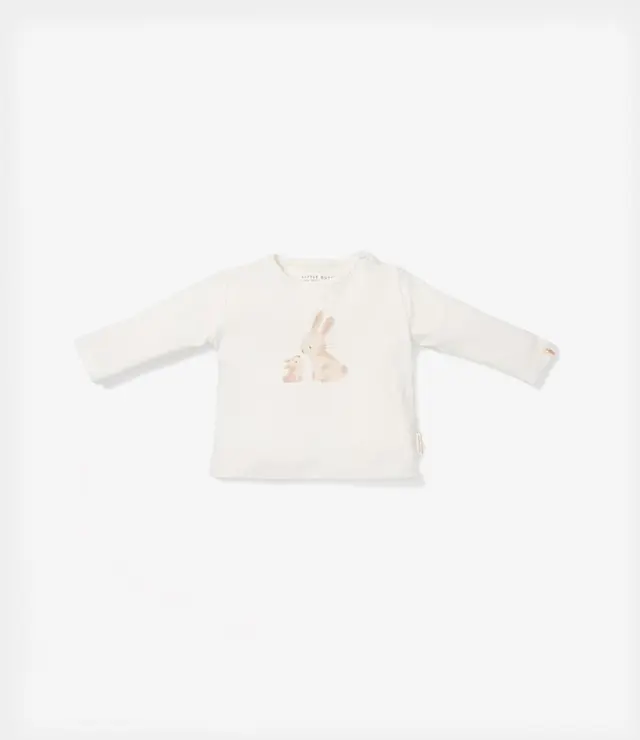 Μπλουζάκι Μακρυμάνικο Baby Bunny White 62 - 74 LITTLE DUTCH - Λευκό - 56 1-2M