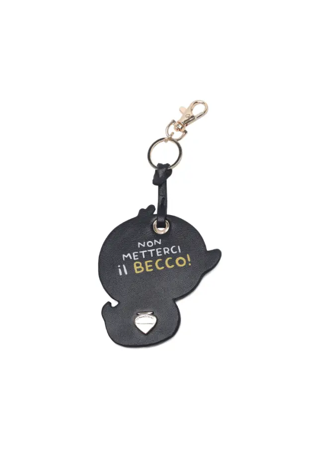 LE PANDORINE - Shaped charm keyring with yellow gold lobster clasp 2