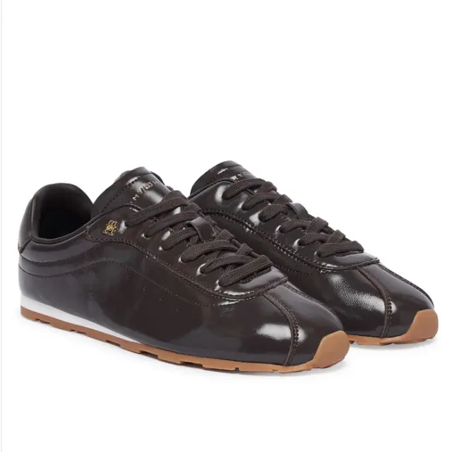 Γυναικεία Δερμάτινα Sneakers Tommy Hilfiger FW0FW09495-BCR Καφέ Καφέ - 39 2