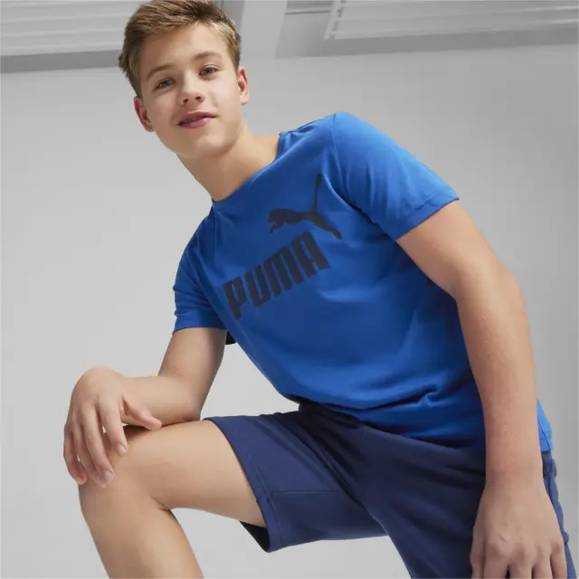Puma Ess Logo Tee Blue 586960-59 - 140