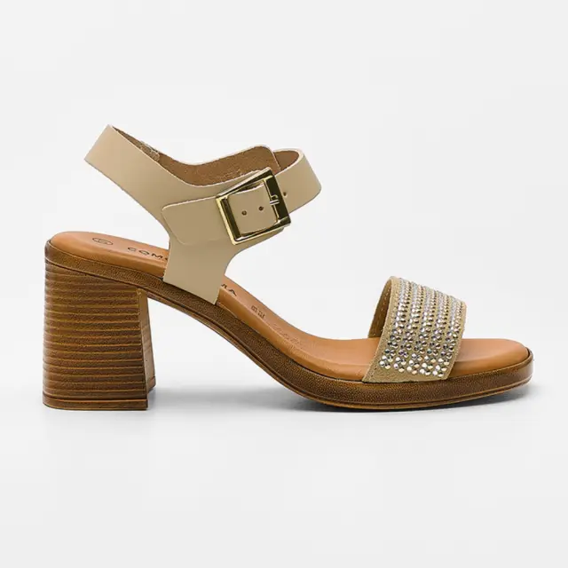 Comodissima Πέδιλα Γυναικείο δέρμα Μπεζ COM/398120 BEIGE/BEIGE