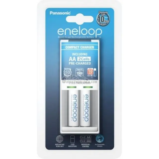 Φορτιστής Μπαταριών Panasonic Eneloop BQ-CC50E για AA με 2 ΑΑ μπαταρίες 1900mAh 2