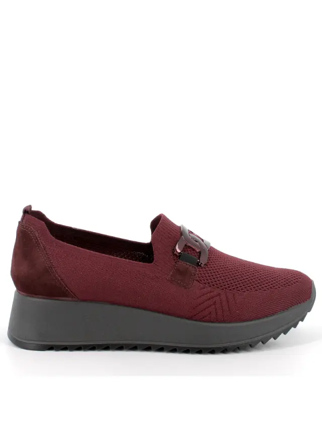 Imac Sneakers Γυναικείο δέρμα/ύφασμα Μπορντώ IMA/858210 BORDO 3