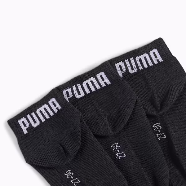 Puma Kids Plain Quarter 3P Black 938809-07 - 39-42 2