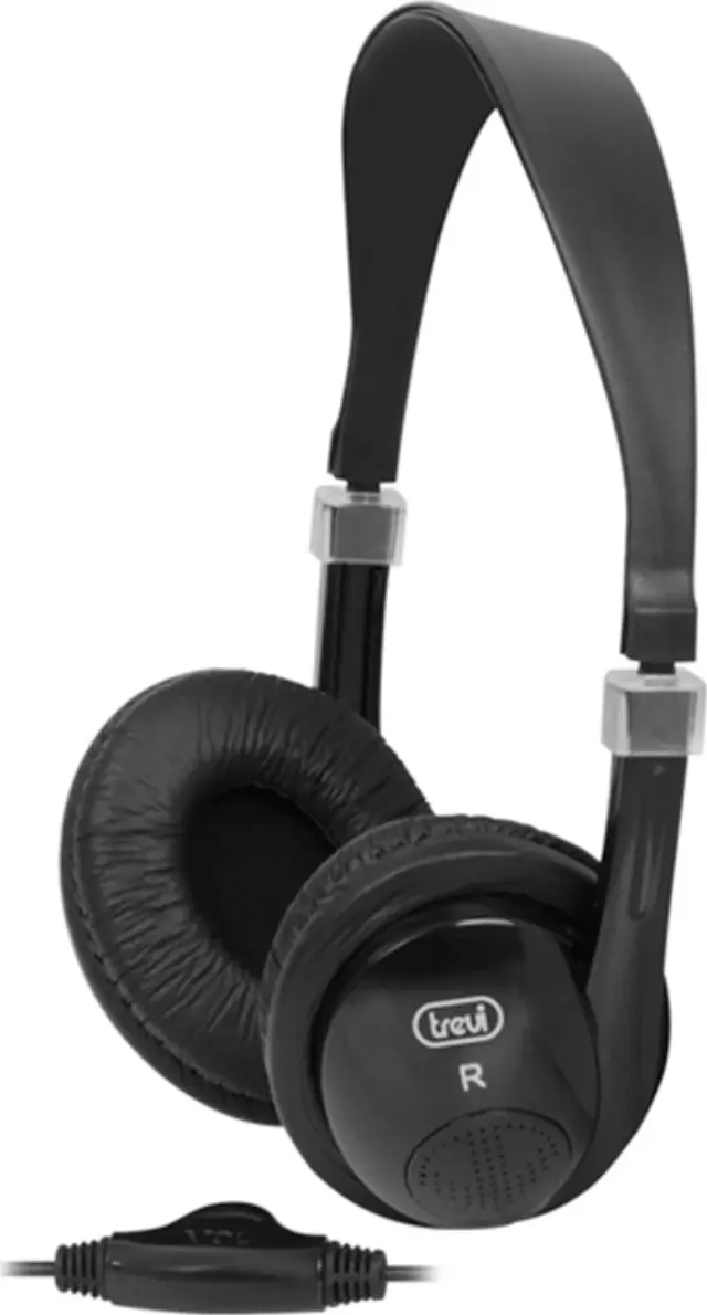 Trevi HTV 636 Ενσύρματα On Ear Ακουστικά Τηλεόρασης Μαύρα με 5 μέτρα καλώδιο