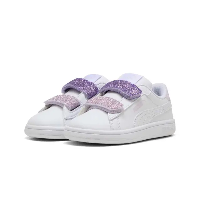 Puma Infant's Smash 3.0 Glitter Velcro V Άσπρο - Μωβ 395610-06 (Puma) - 25 3