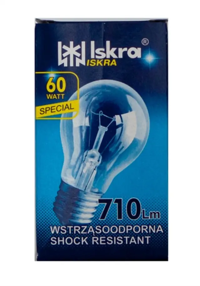 Iskra Λάμπα Κοινή Ε27/60W Διάφανη