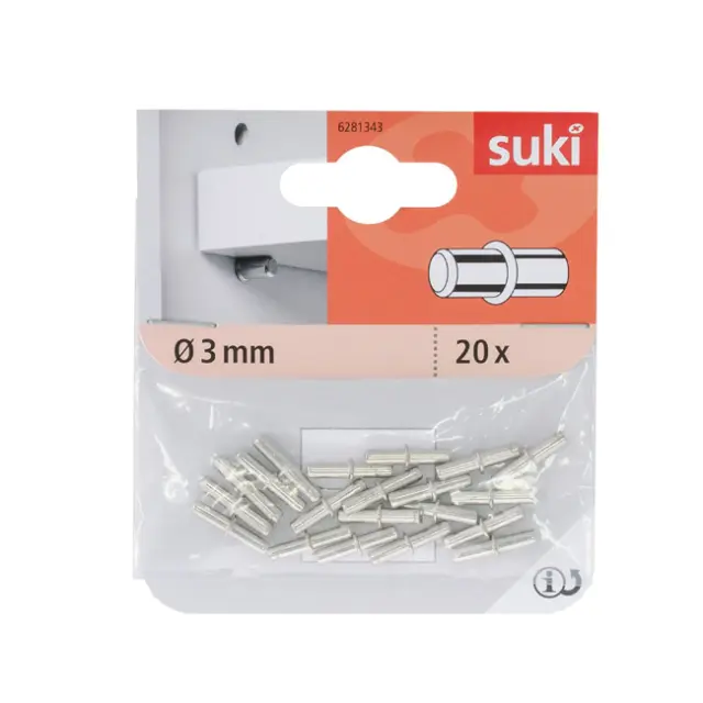 Στήριγμα Ραφιού Φ3mm Νίκελ Duplo 2
