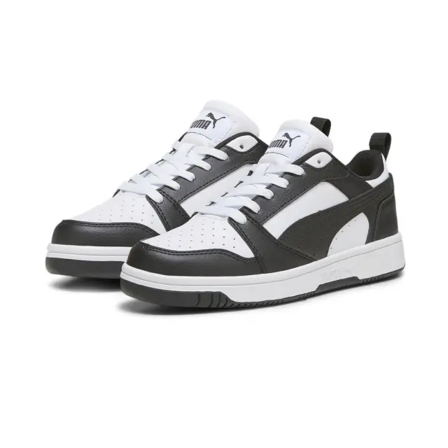 Puma Rebound V6 Lo Jr (393833-01) - Λευκό-Μαύρο 3